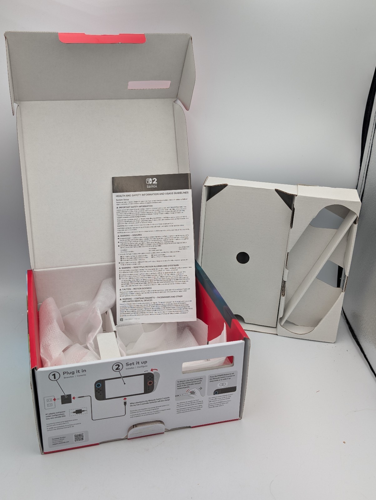 Nintendo Switch 2 EMPTY BOX Only w Insert Paperwork Cardboard Sleeves Mario Kart