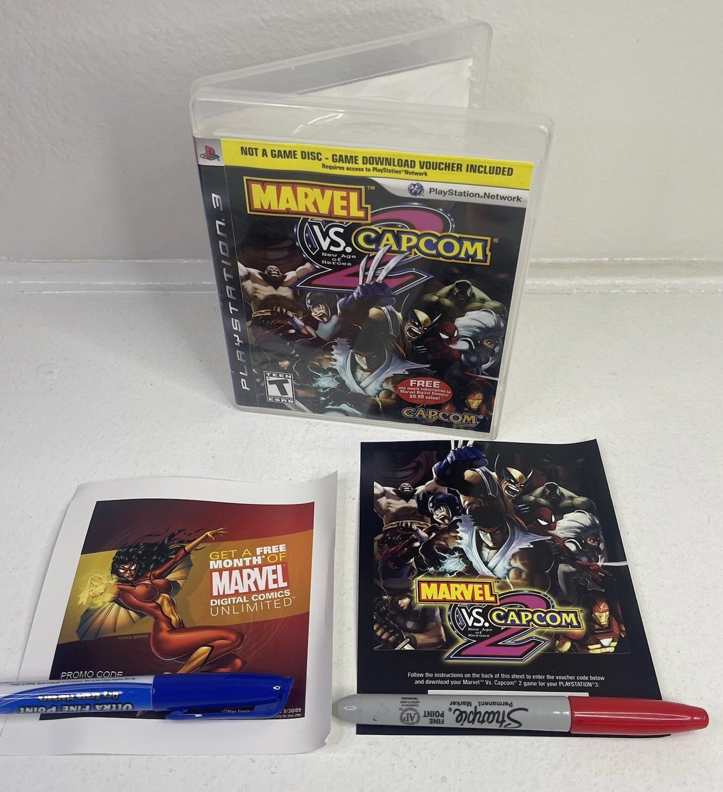 Marvel vs Capcom 2 – Playstation 3 PS3 – Code Expired – Complete CIB RARE GAME