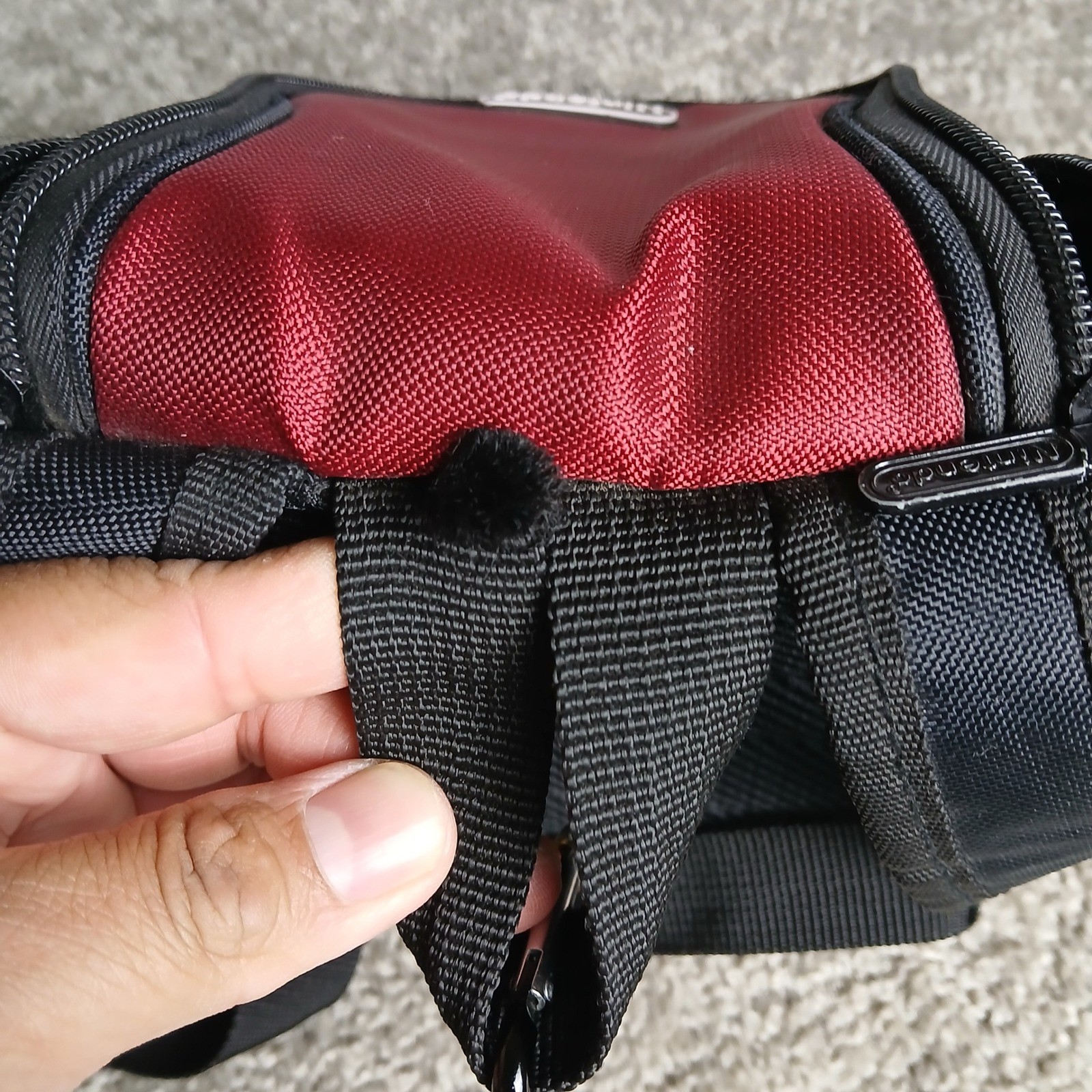 Nintendo DS Travel Backpack Bag Red Black Console Carrying Case Accessory