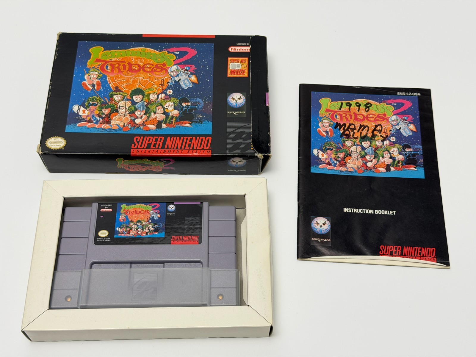 Lemmings 2: The Tribes (Super Nintendo Snes) Authentic & Complete