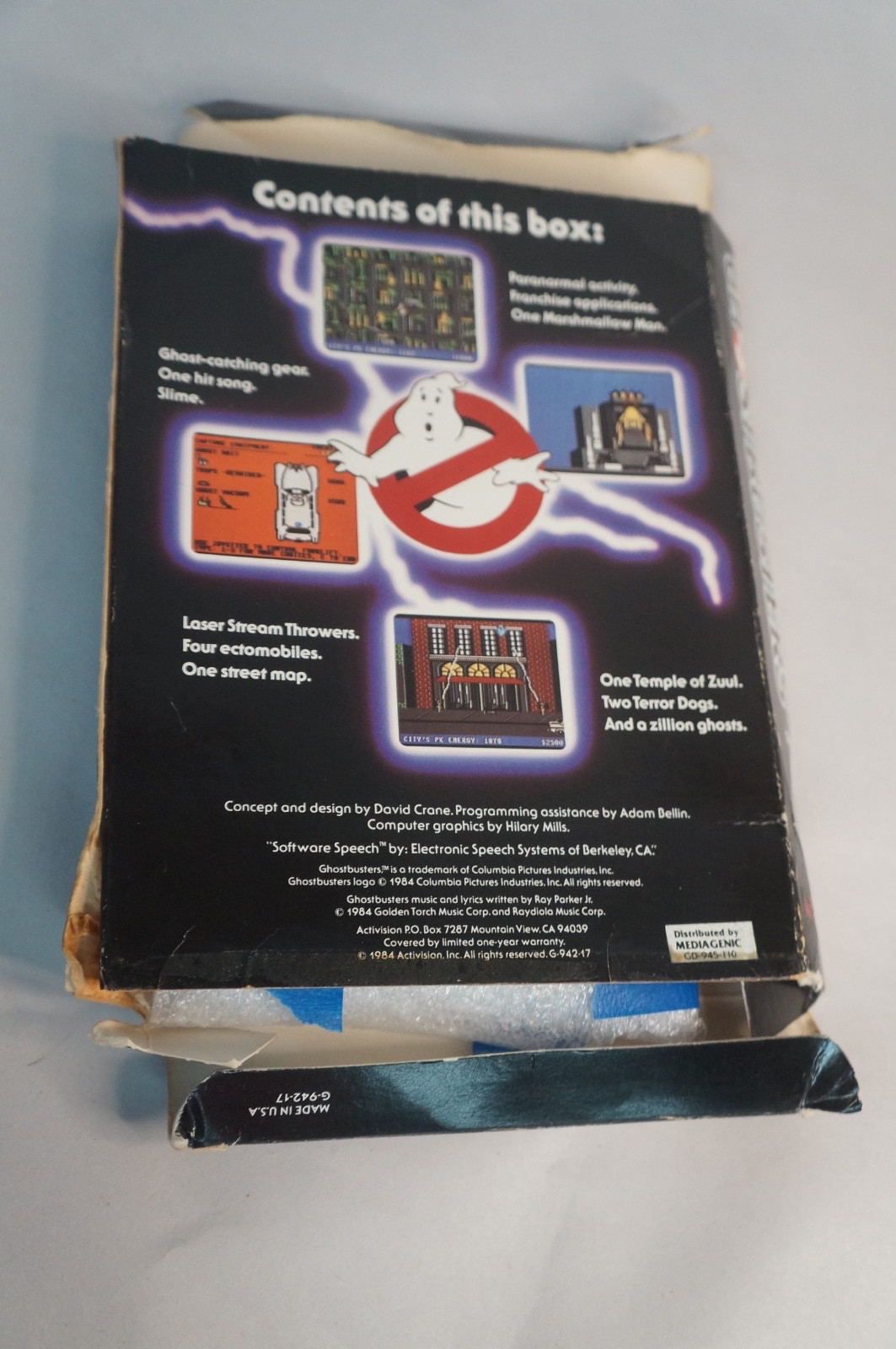 Ghostbusters 1984 Apple II 2 Series Computer Box & Disc