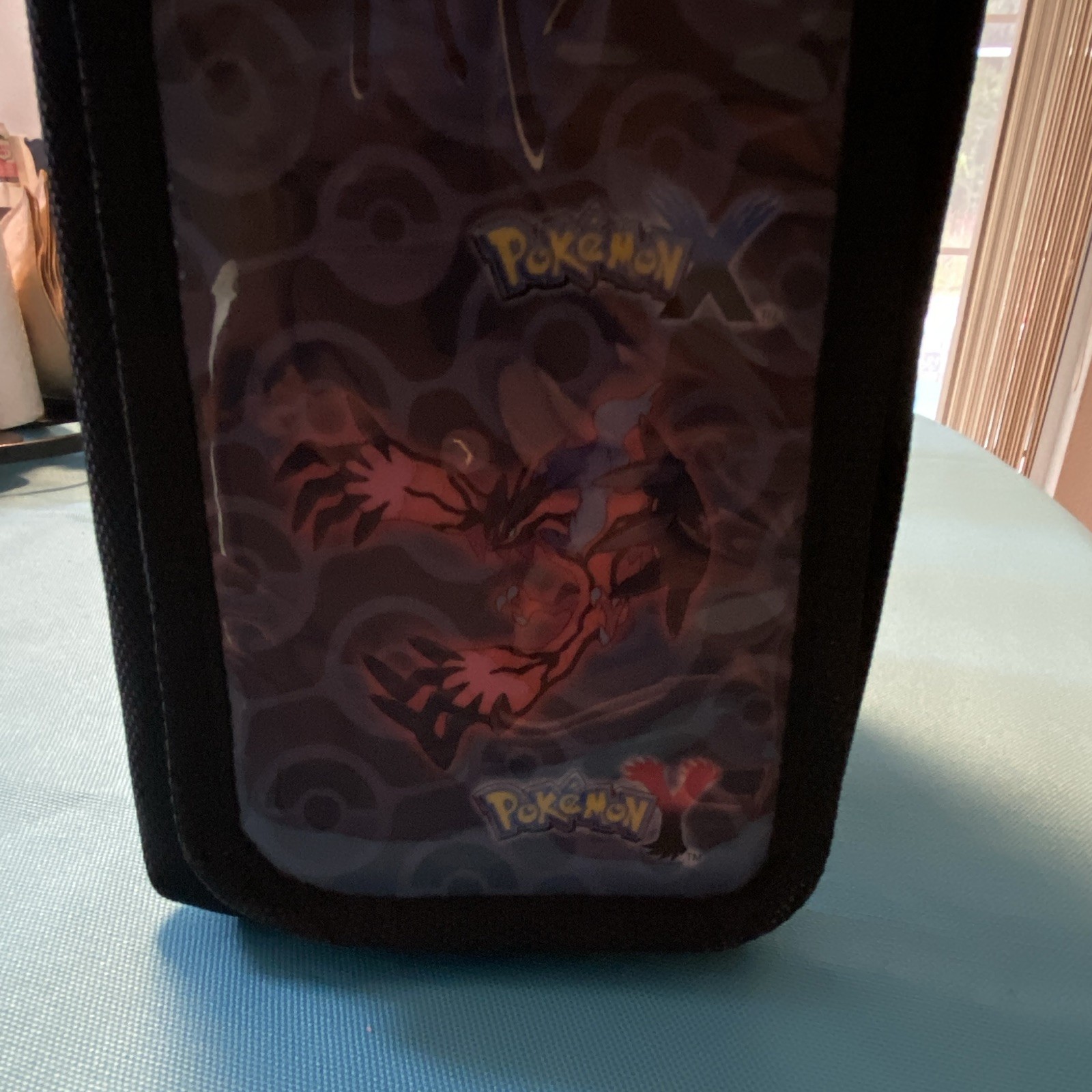Nintendo Pokémon X Xerneas Yveltal Padded Carrying Case Pouch Black Purple