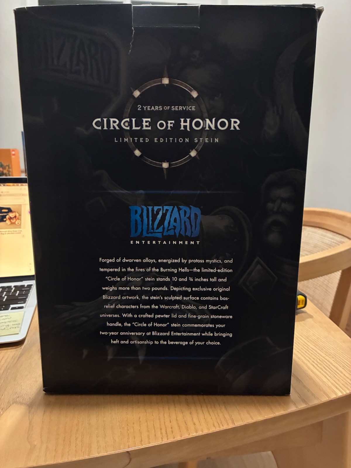 Blizzard Entertainment Limited Edition Circle of Honor Stein 2 Years of Service