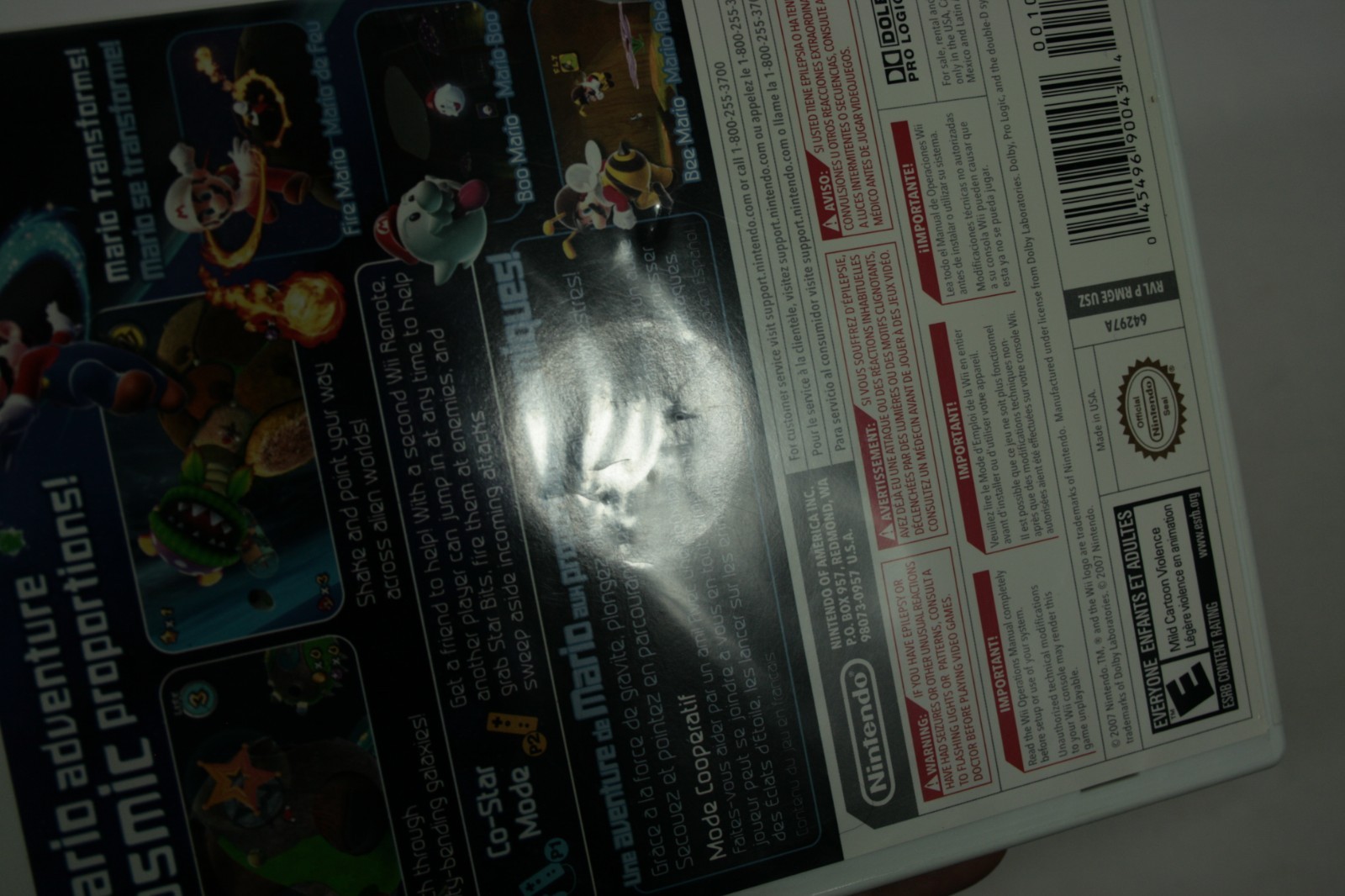 Super Mario Galaxy Wii CIB Game Nintendo Wii 2007 1st Print Compete Manual Reg B