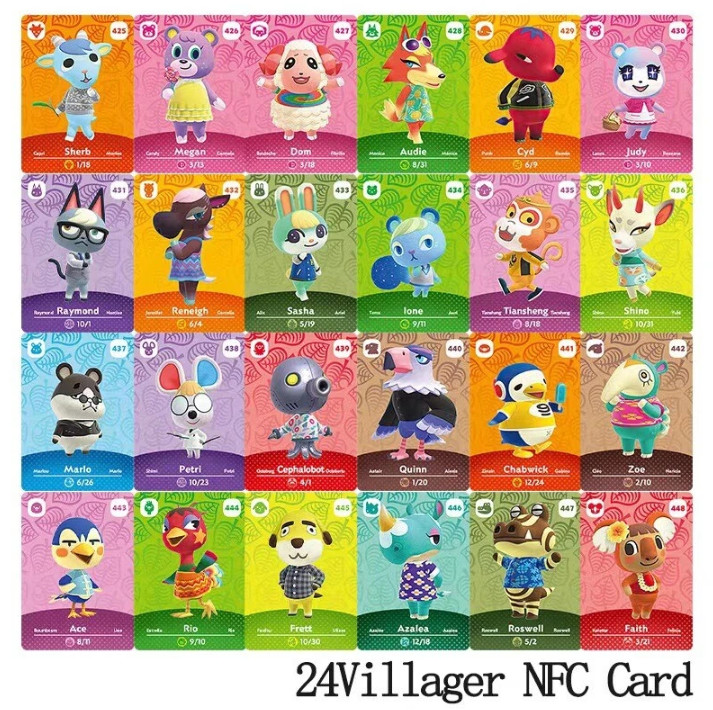 24/48Pcs Animal Crossing Series 5 Villagers Amiibo Card For Nintendo Switch/Lite
