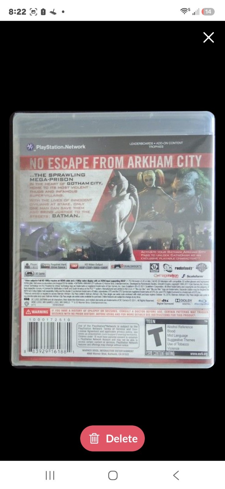 Batman “Arkham City” Sony PlayStation 3~ New Sealed