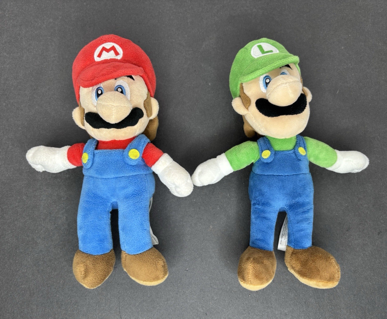 Nintendo Super Mario Bros Luigi Mario 9” Plush Doll Stuffed Toy 2010 Sanei