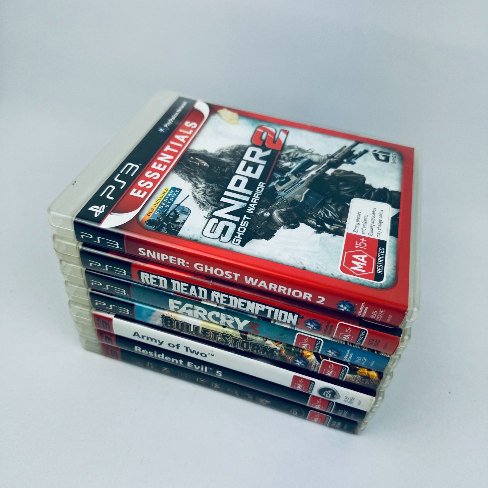 PS3 Games Bundle (MA15+) Lot of 7 Sony Playstation Shooter War FPS Mixed Title