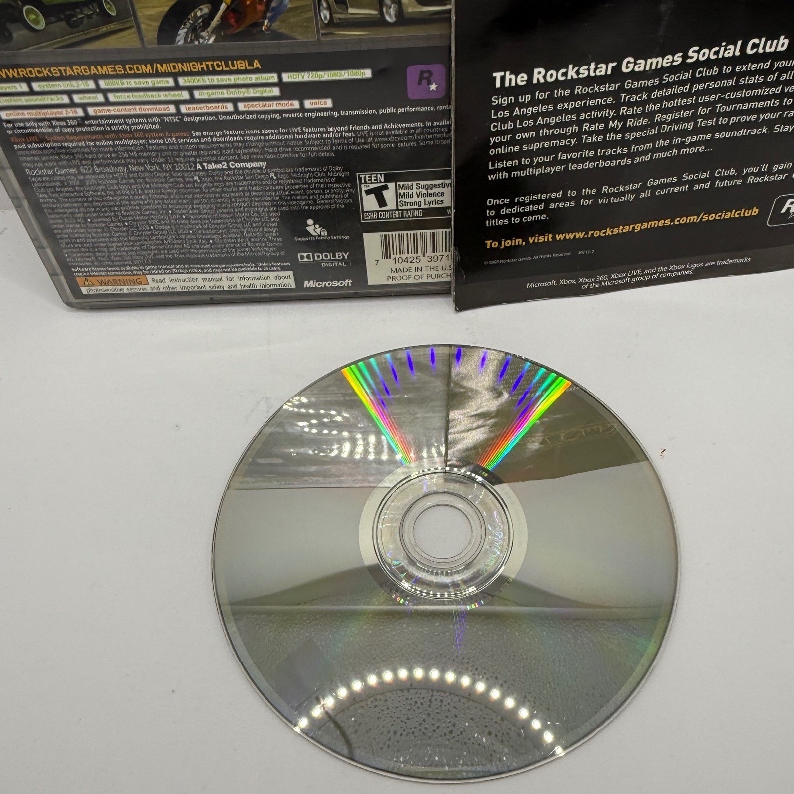 Midnight Club Los Angeles Complete Edition Xbox 360 Platinum Hits CIB Tested