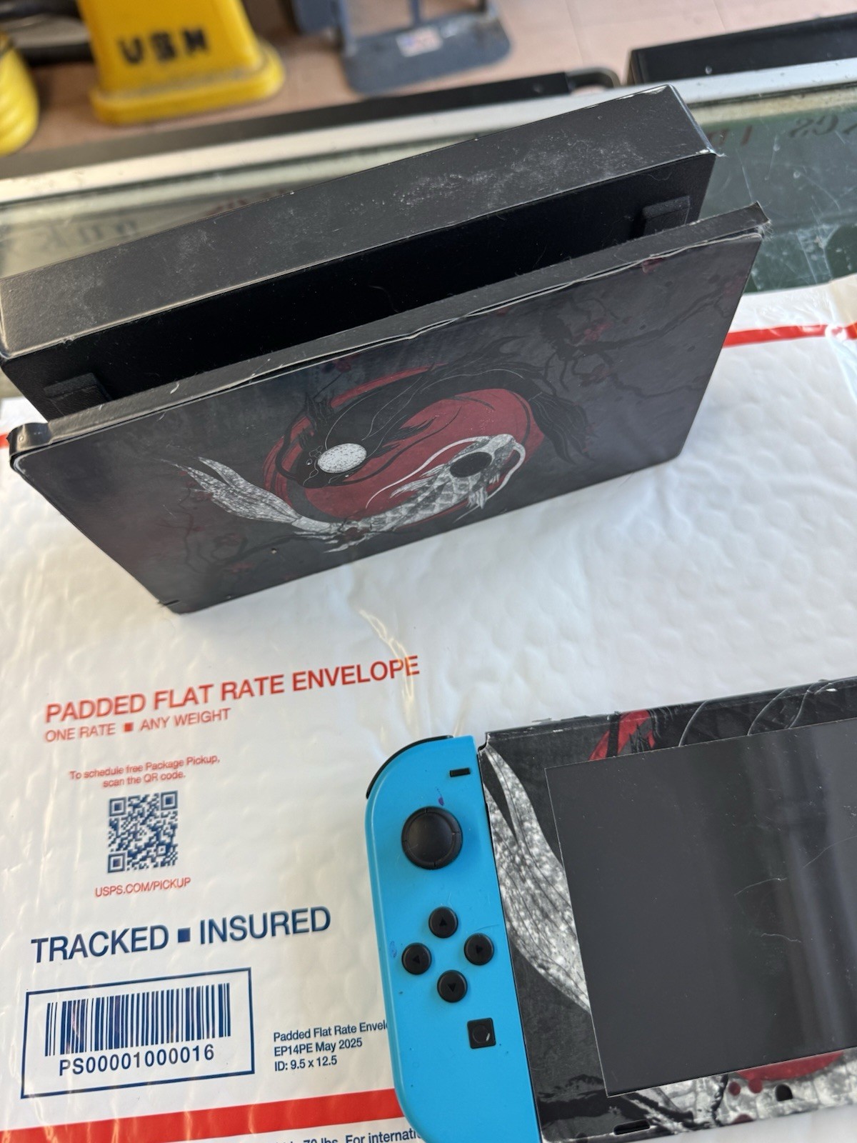Nintendo Switch HAC-001 Neon Blue Red Console w/ 64GB microSD Card Tested Works