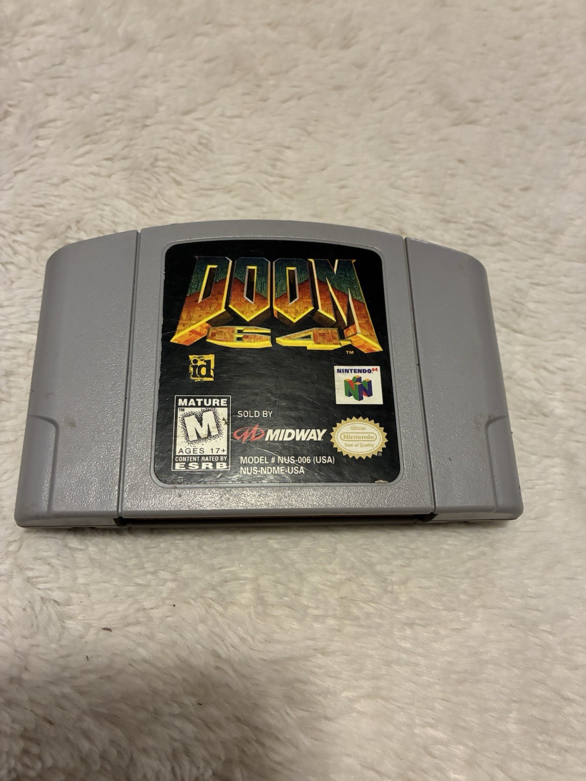 Doom 64 Nintendo 64, 1997, Midway Authentic Tested Working