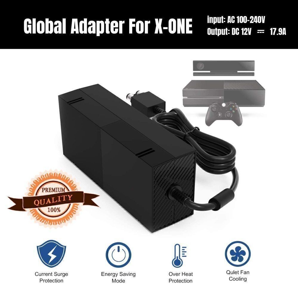 New For Microsoft Xbox One Console AC Adapter Brick Charger Power Supply Cord US