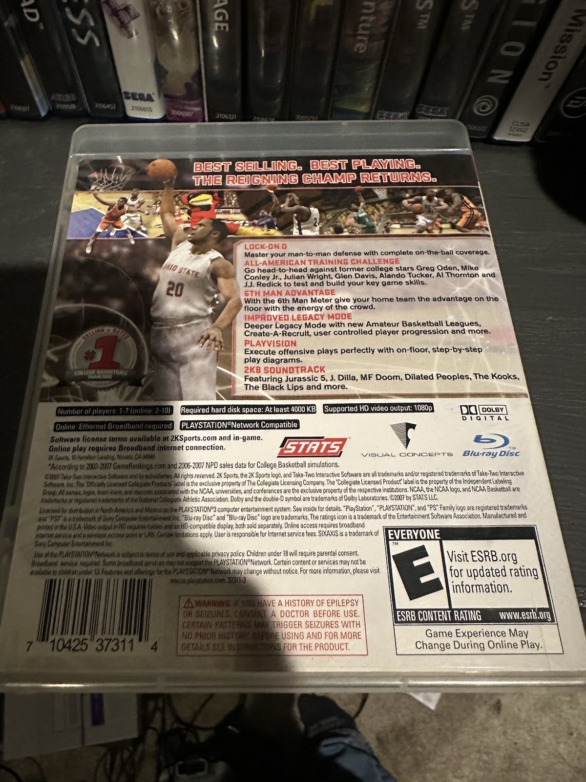 CIB 2K Sports College Hoops 2k8 Sony PlayStation 3 Tested