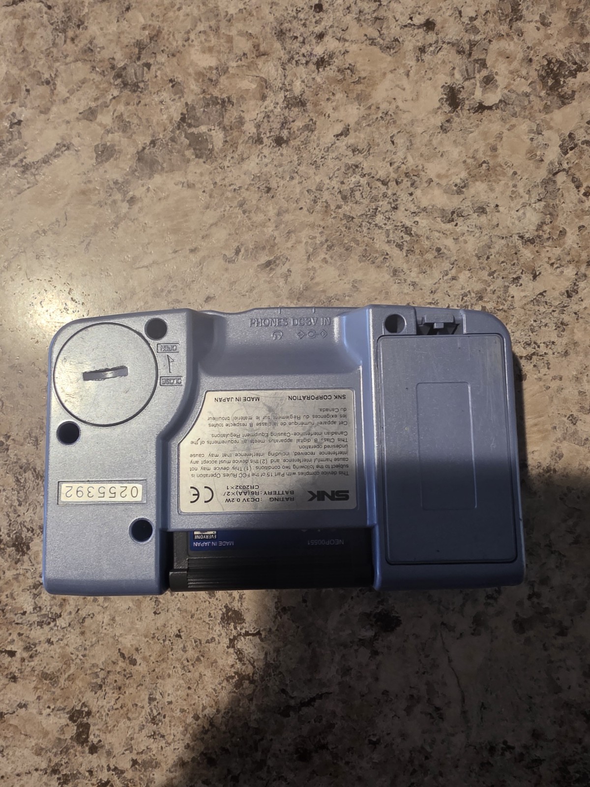 Neo Geo Pocket Color Platinum Blue W/ Pac-Man Video Game SNK Tested & Works