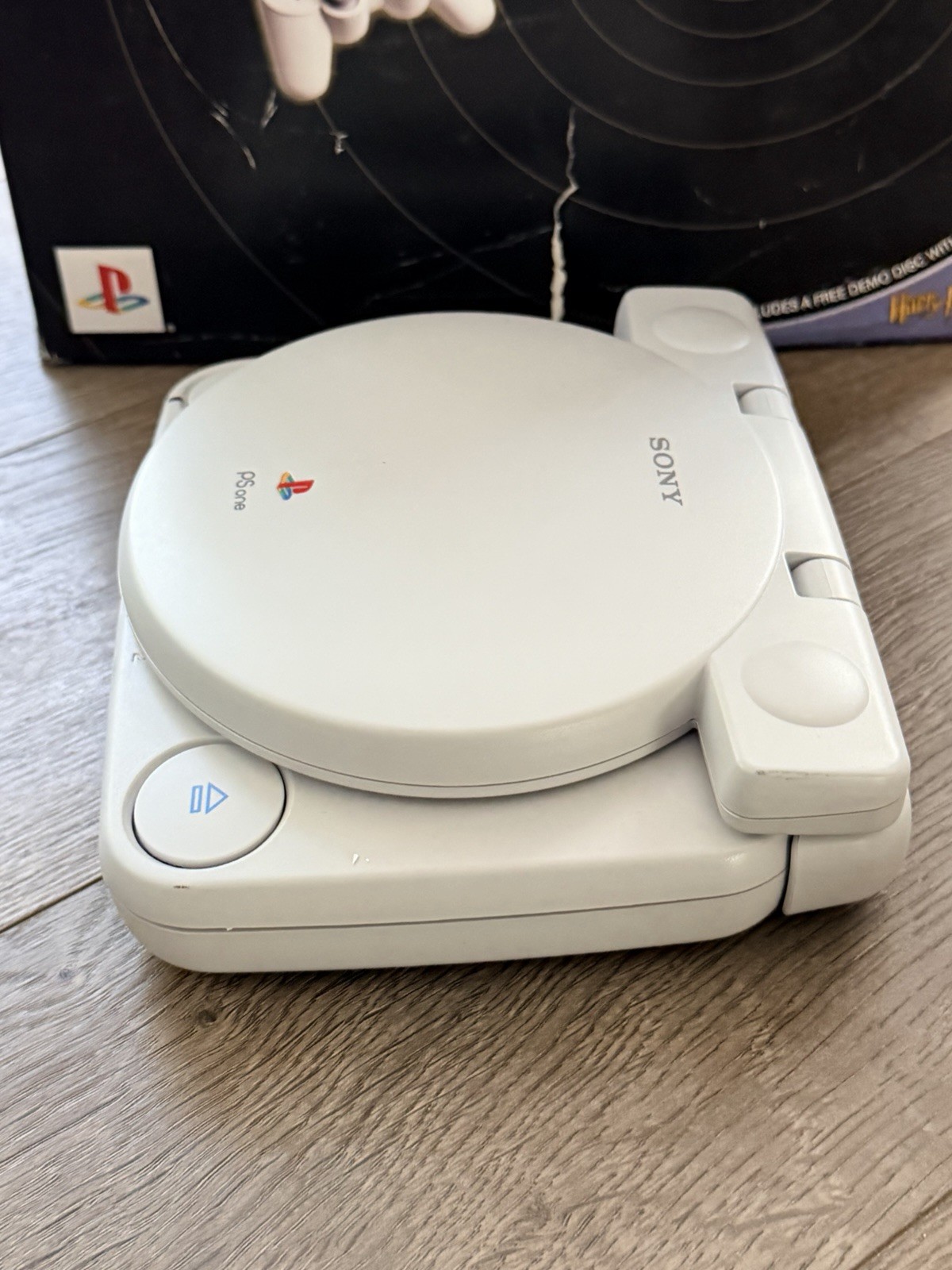 PSOne Console w/ LCD Screen + Box + Demo Discs TESTED & WORKS NWOB OPEN BOX