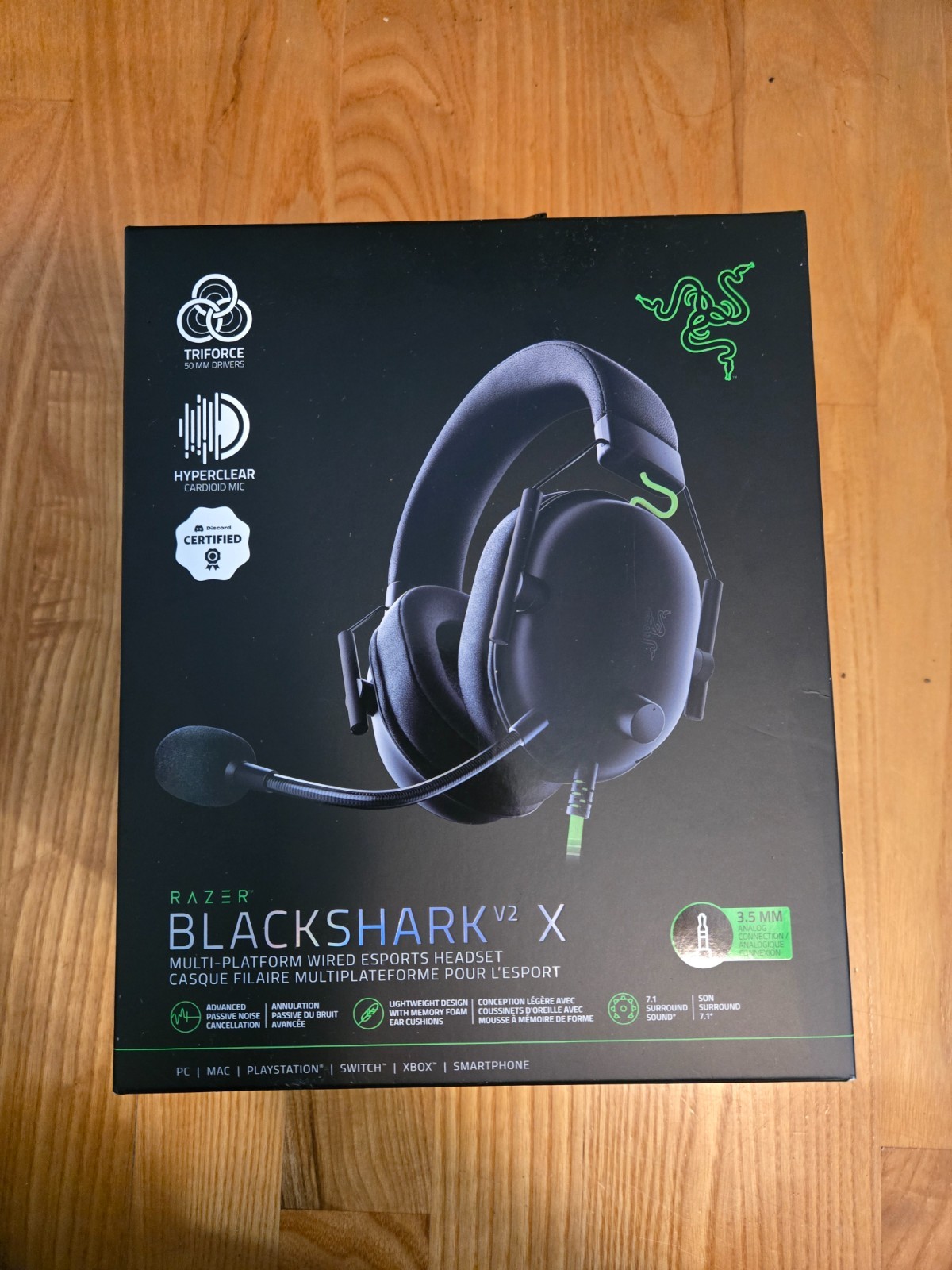 Razer BlackShark V2 X Headset Black
