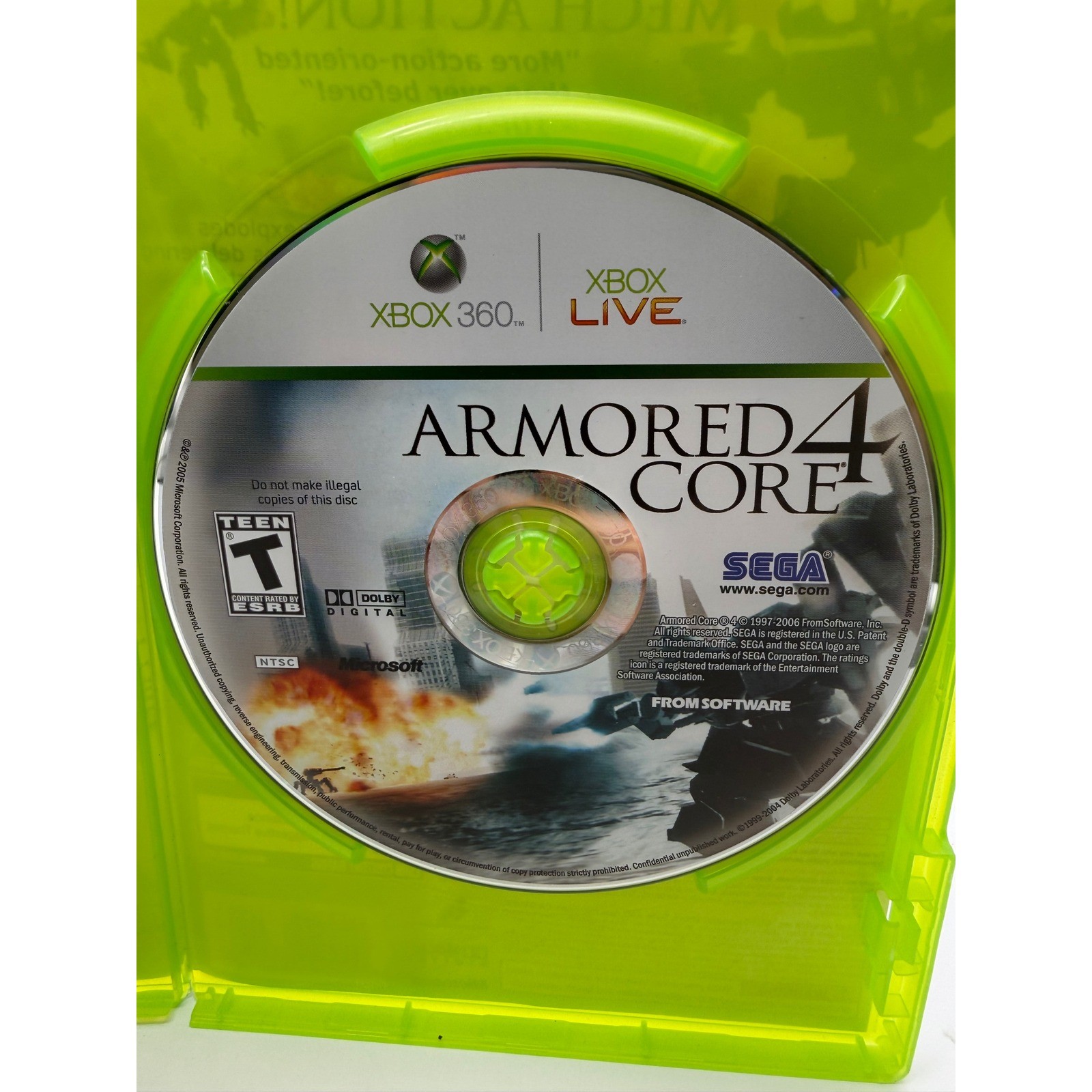 Armored Core 4 Xbox 360 SEGA FromSoftware Mech Action Game CIB