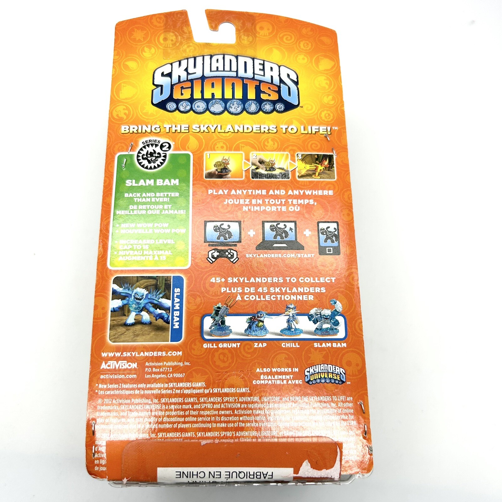 Skylanders Giants SLAM BAM series 2 w/ Box & Inserts (Activision, 2012)