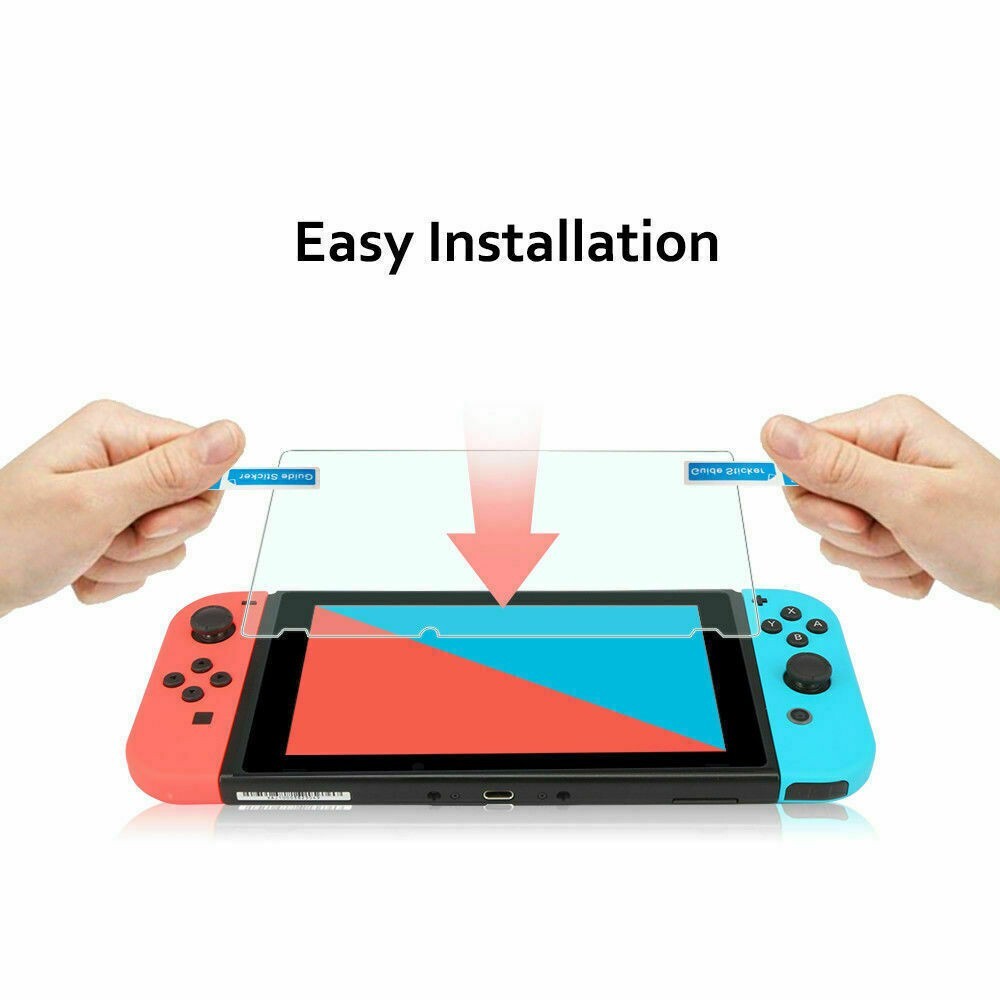 124X Pack Nintendo Switch Premium Tempered Ultra Clear Glass Screen Protector