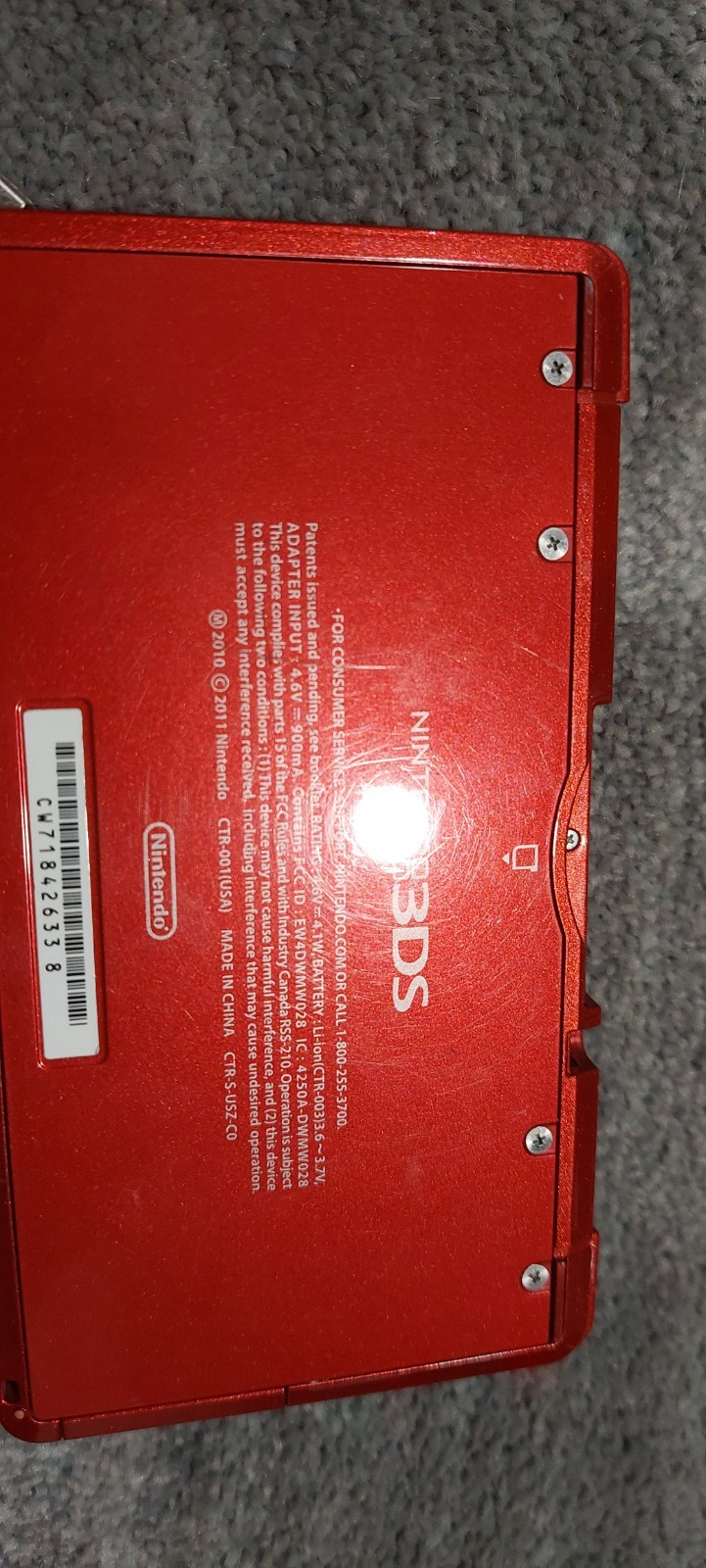 Nintendo 3DS Handheld System – 3d Mario Land Edition Flame Red Used See Pics