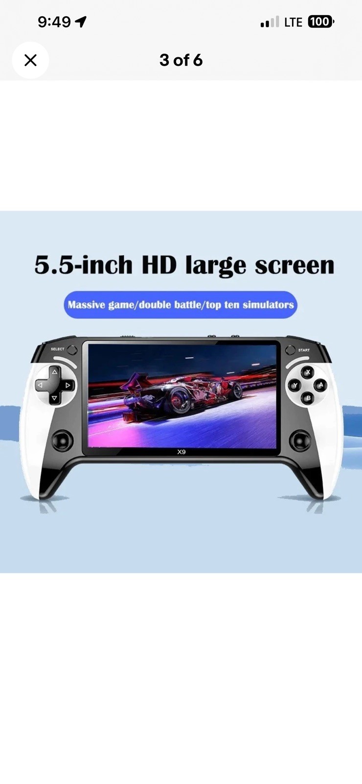 X9 Retro Handheld Game Console 5.5 Inch | 20000+ Games | Portable Gaming Player