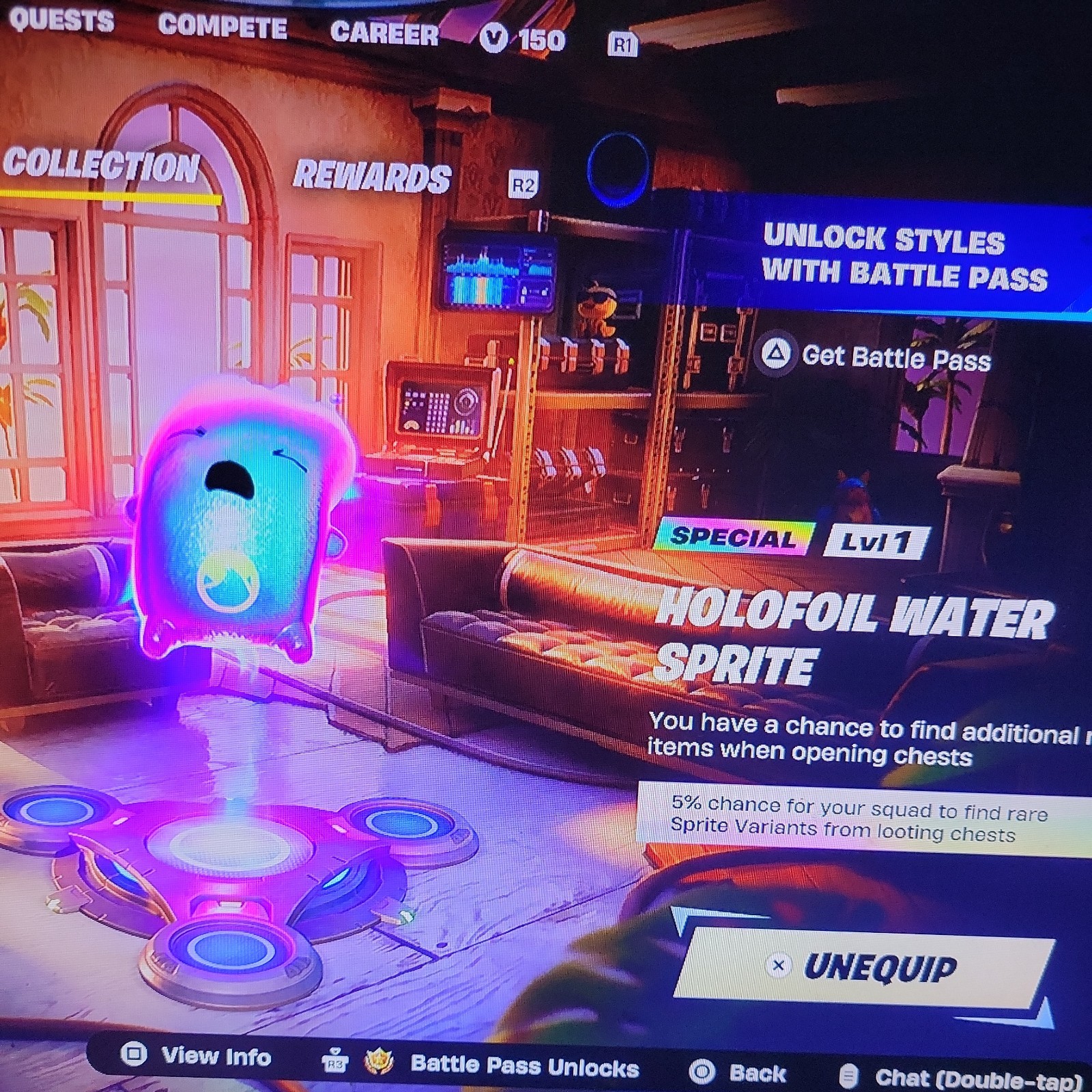 New Holo Holofoil Water Sprite Fortnite – Fast, Easy Delivery – YOU KEEP IT