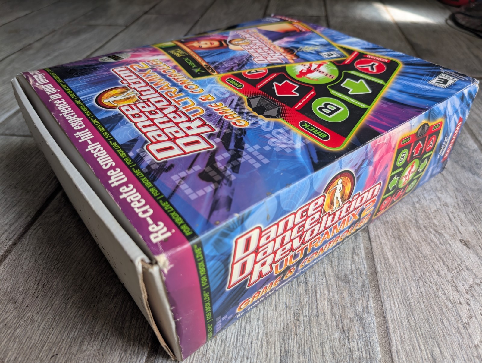 DANCE DANCE REVOLUTION ULTRAMIX 2 – Xbox – Dance Pad Controller w/ Box – No Game