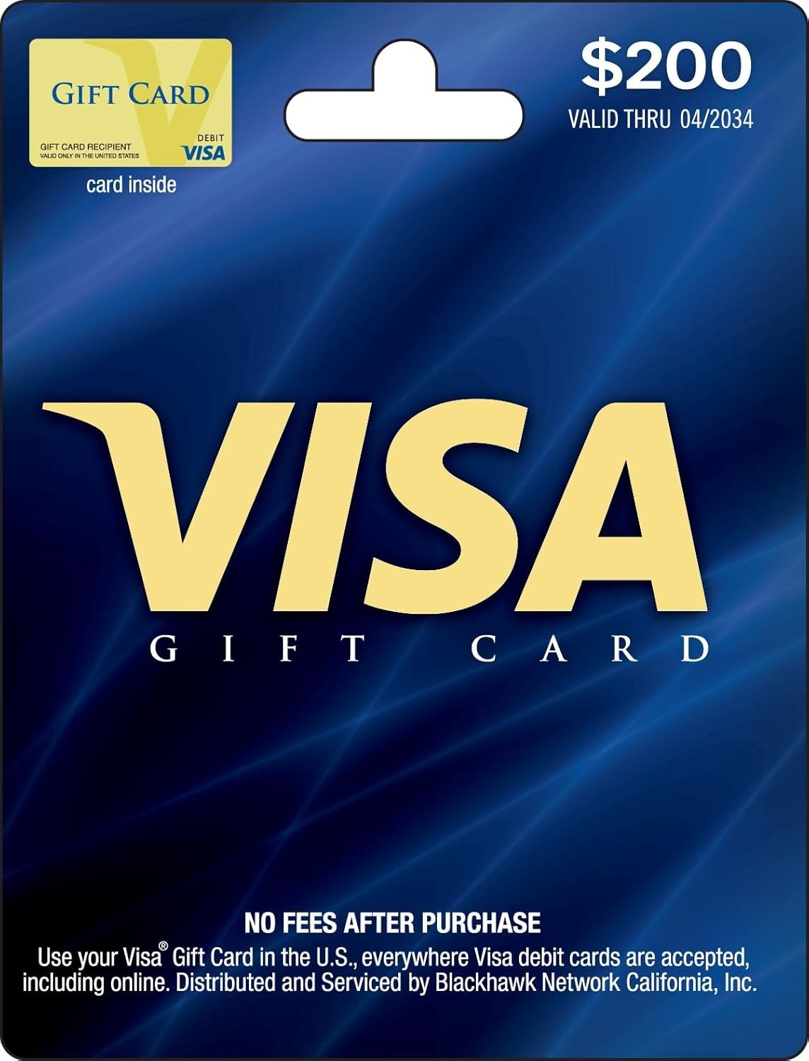 Visa Physical Gift Card $200