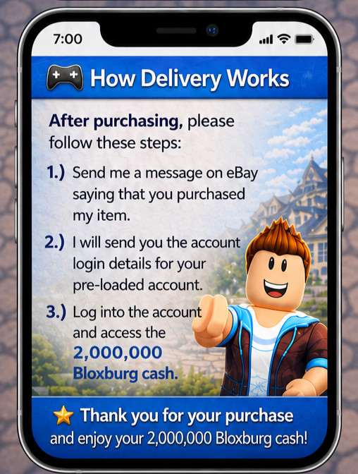 2M BLOXBURG CASH | ⚠️READ DESCRIPTION+IMAGES | FAST DELIVERY🚚📦