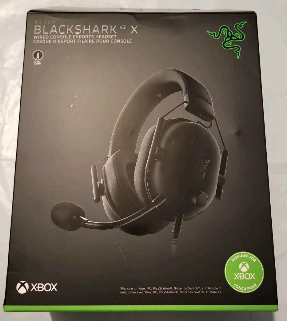 Razer BlackShark V2 X Gaming Headset Black Over-Ear PC PS4 PS5 Xbox Switch Open
