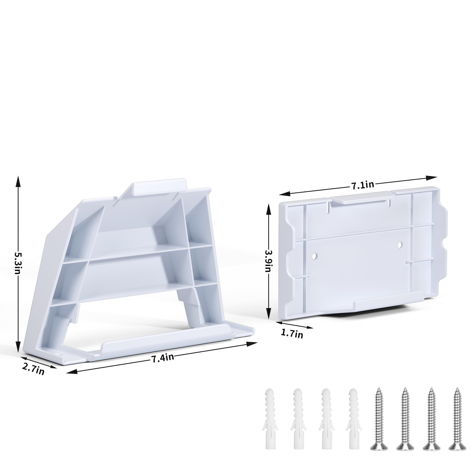 Starlink Gen 3 Router Wall Mount Kit with Power Supply Mounting Bracket white