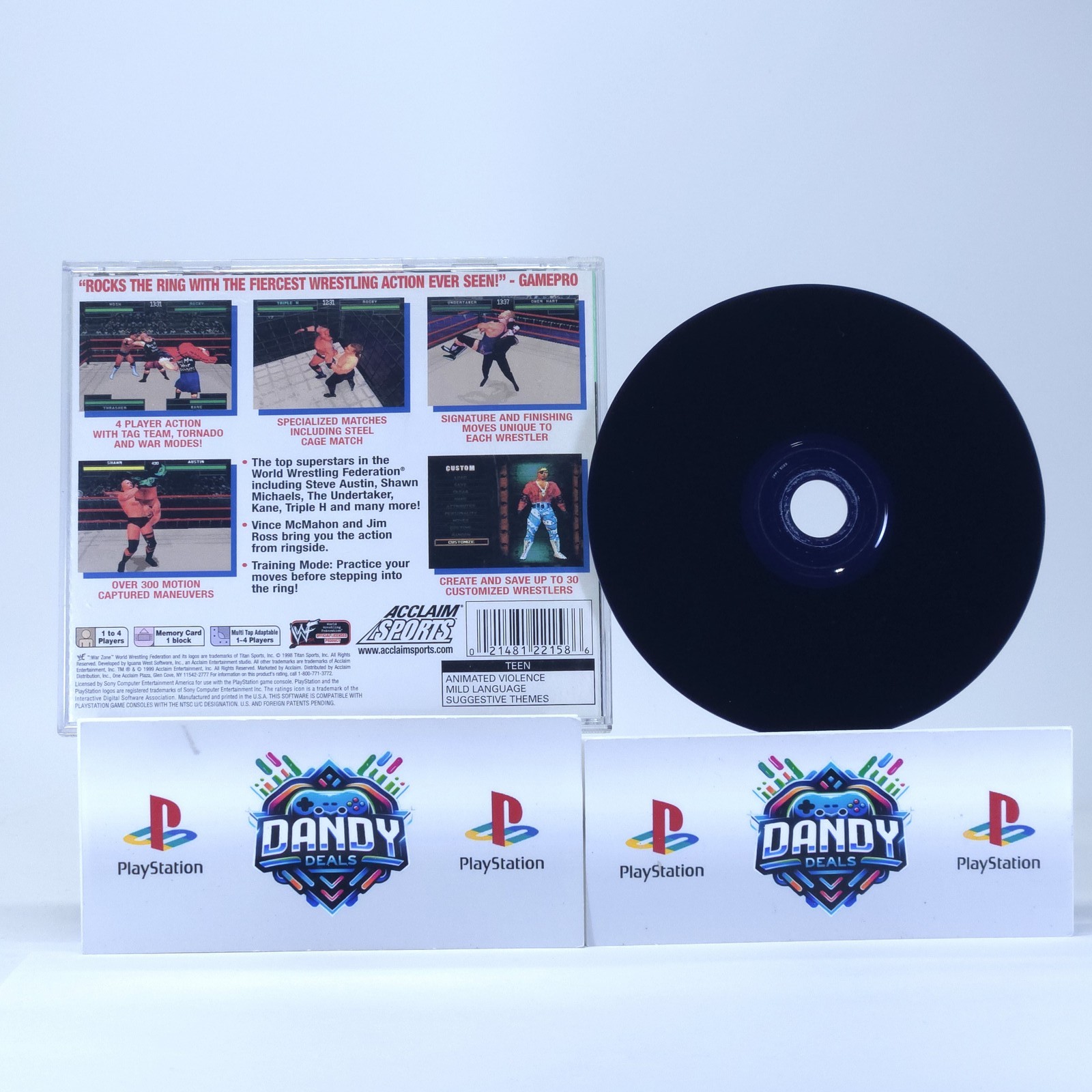 WWF Warzone PS1 CIB W/ Manual – PlayStation