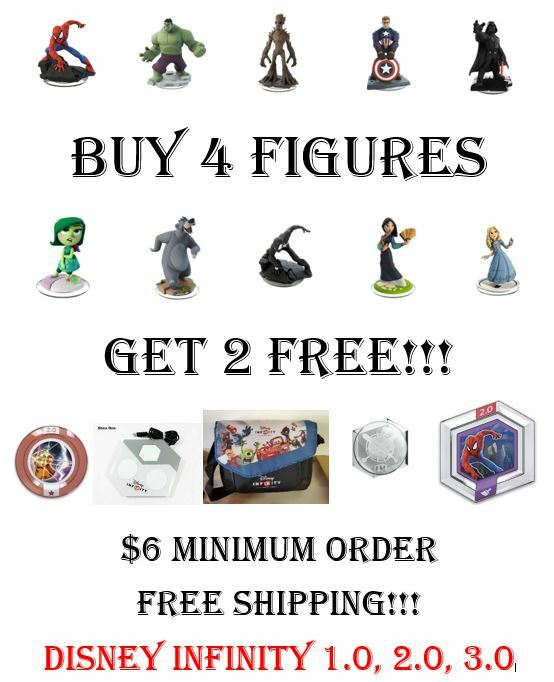 Disney Infinity 1.0 2.0 3.0 – Pick Your Figures Buy 4 Get 2 Free – $6 Min. Order