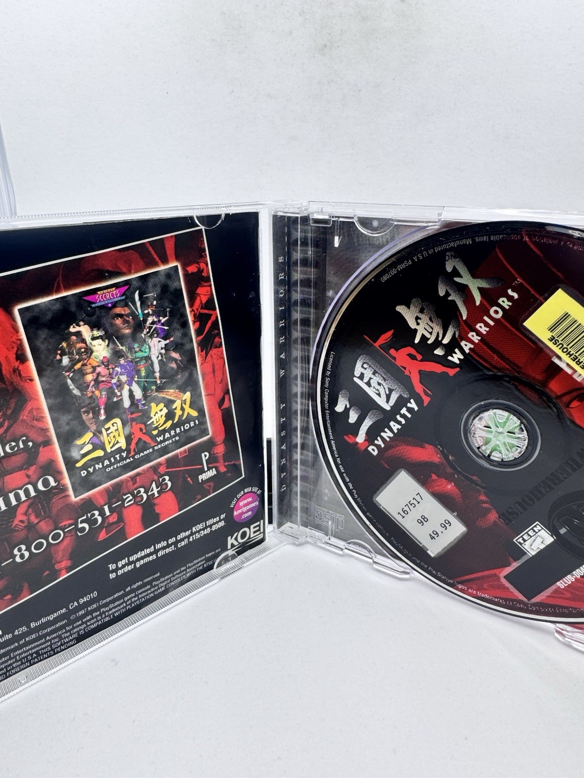 Dynasty Warriors (Sony PlayStation 1) [CIB] Tested Working