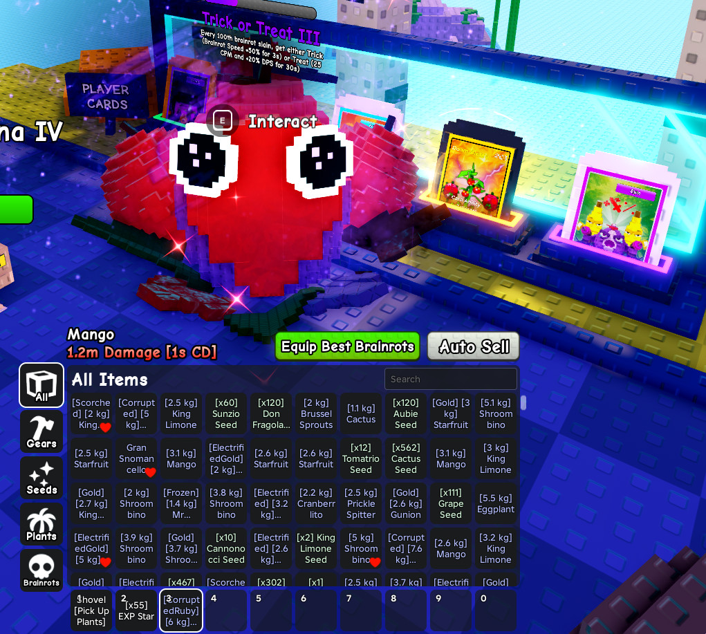 💯 PLANTS VS BRAINROTS 💯CORRUPT-RUBY MANGO 6KG, 1.2M DMG❗LIMITED STOCK❗
