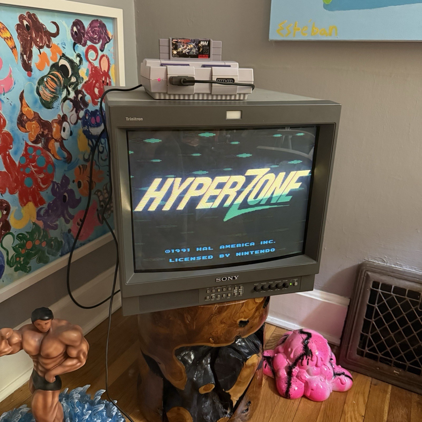 SNES 💥 HyperZone 💥 Shmup Starfox Shooter Super Nintendo Tested Clean
