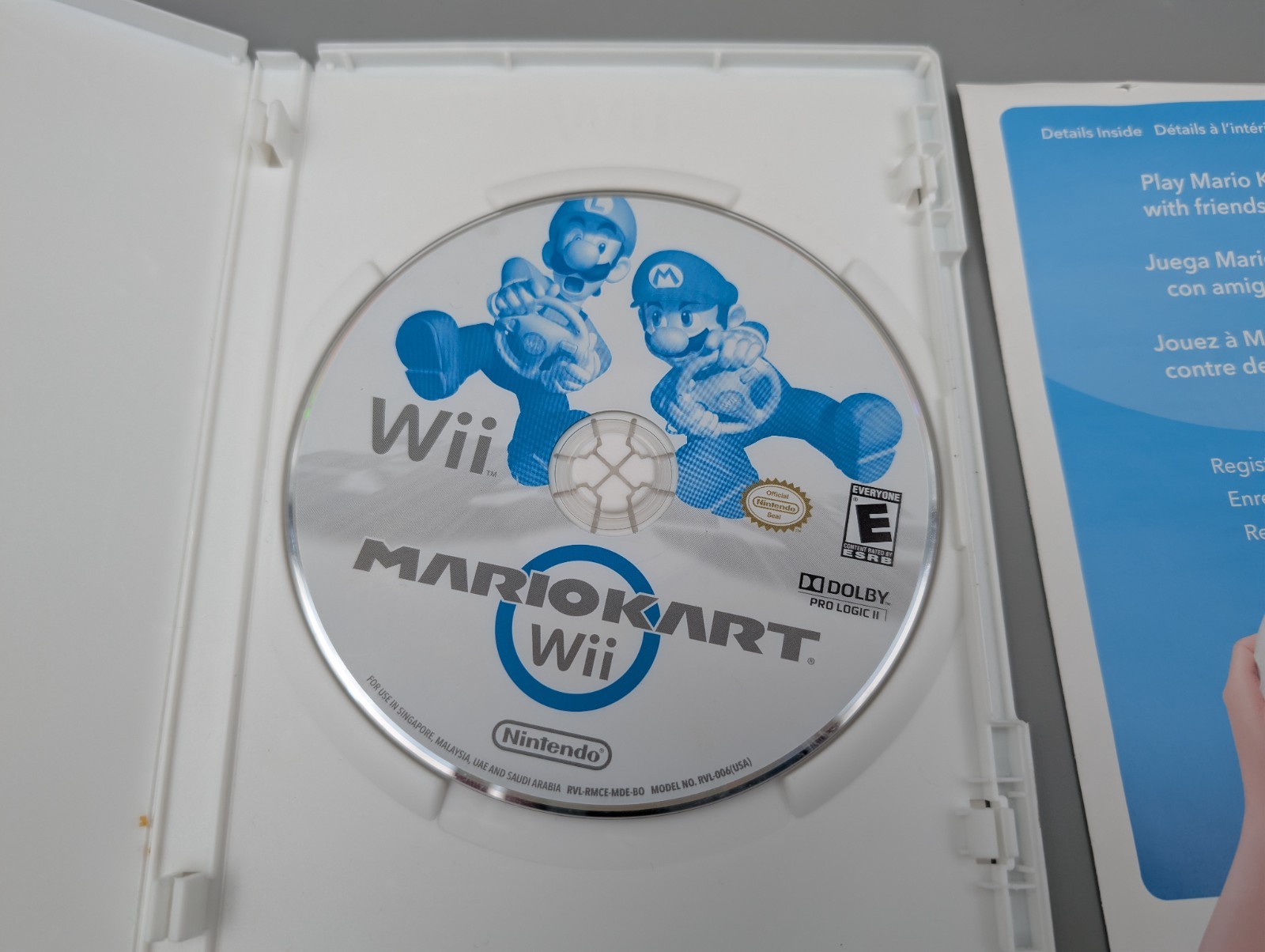 Nintendo Wii Game Mario Kart Wii Complete With Manual Racing Classic