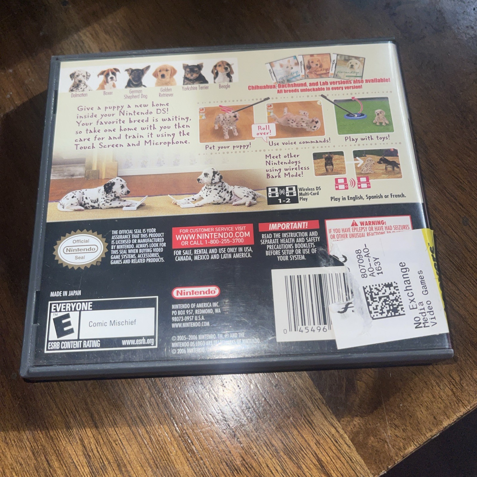 Nintendogs: Dalmatian & Friends (Nintendo DS, 2006)
