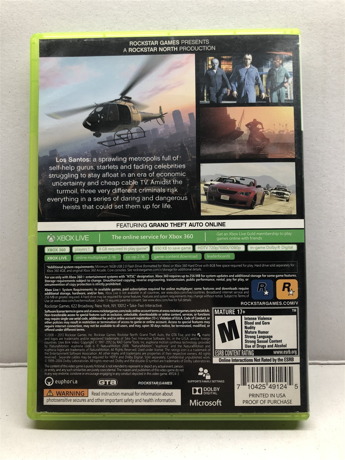 Grand Theft Auto 5 V (Xbox 360, 2013) Clean Tested Working – Free Ship