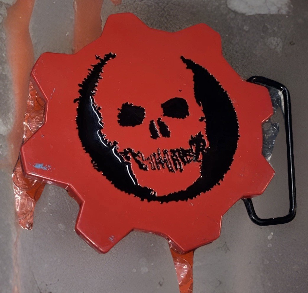 2010 Epic Games Gears of War Rare Metal Belt Buckle Xbox Collectible