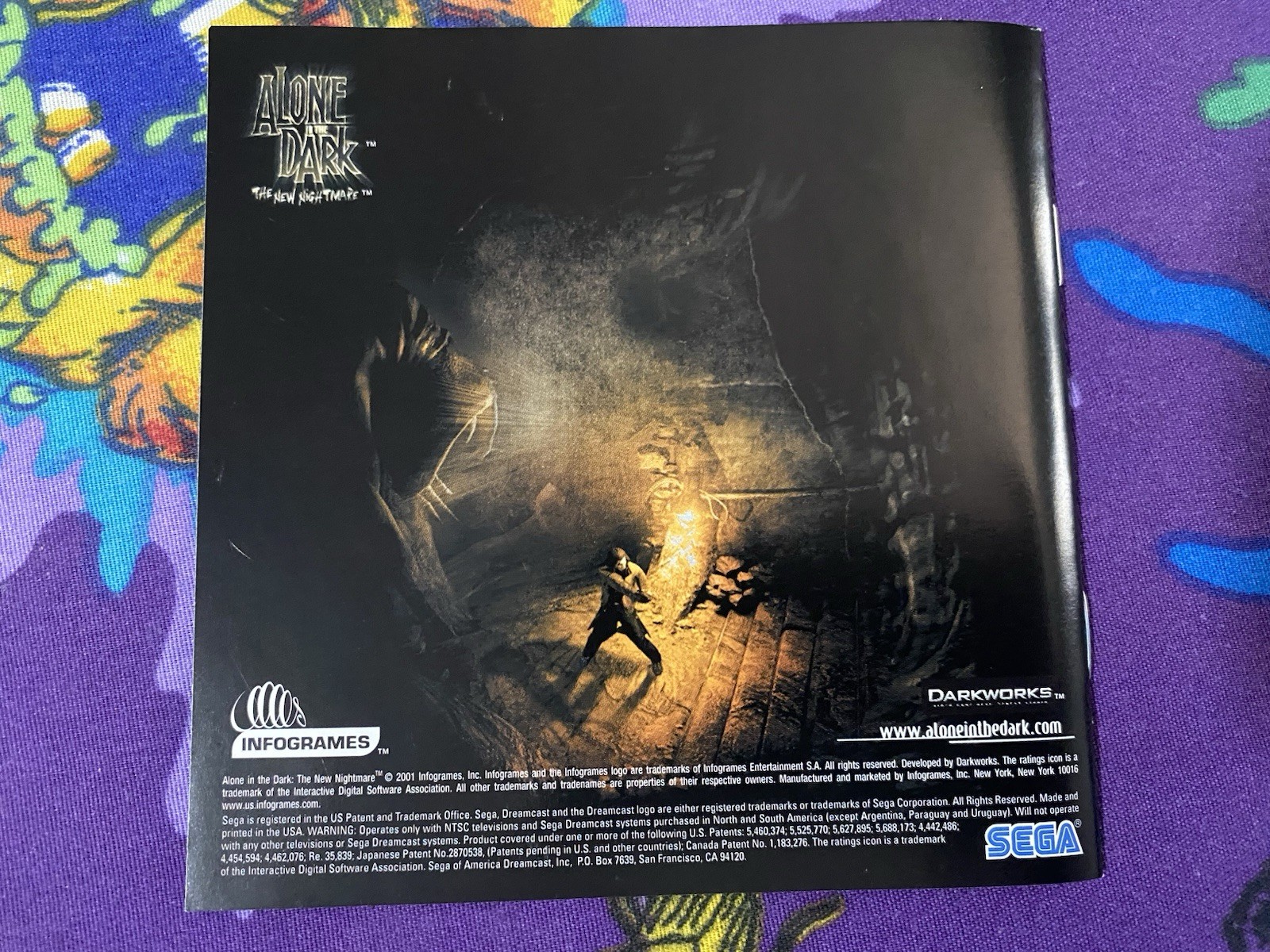 Alone in the Dark: The New Nightmare (Sega Dreamcast, 2001) w/Manual
