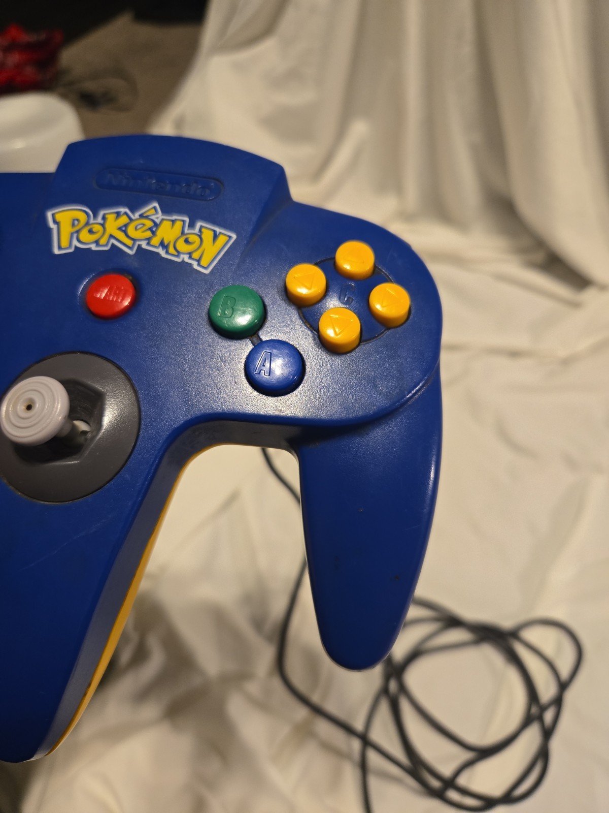 Nintendo 64 Pokemon Edition N64 Controller Blue & Yellow GOOD Rare