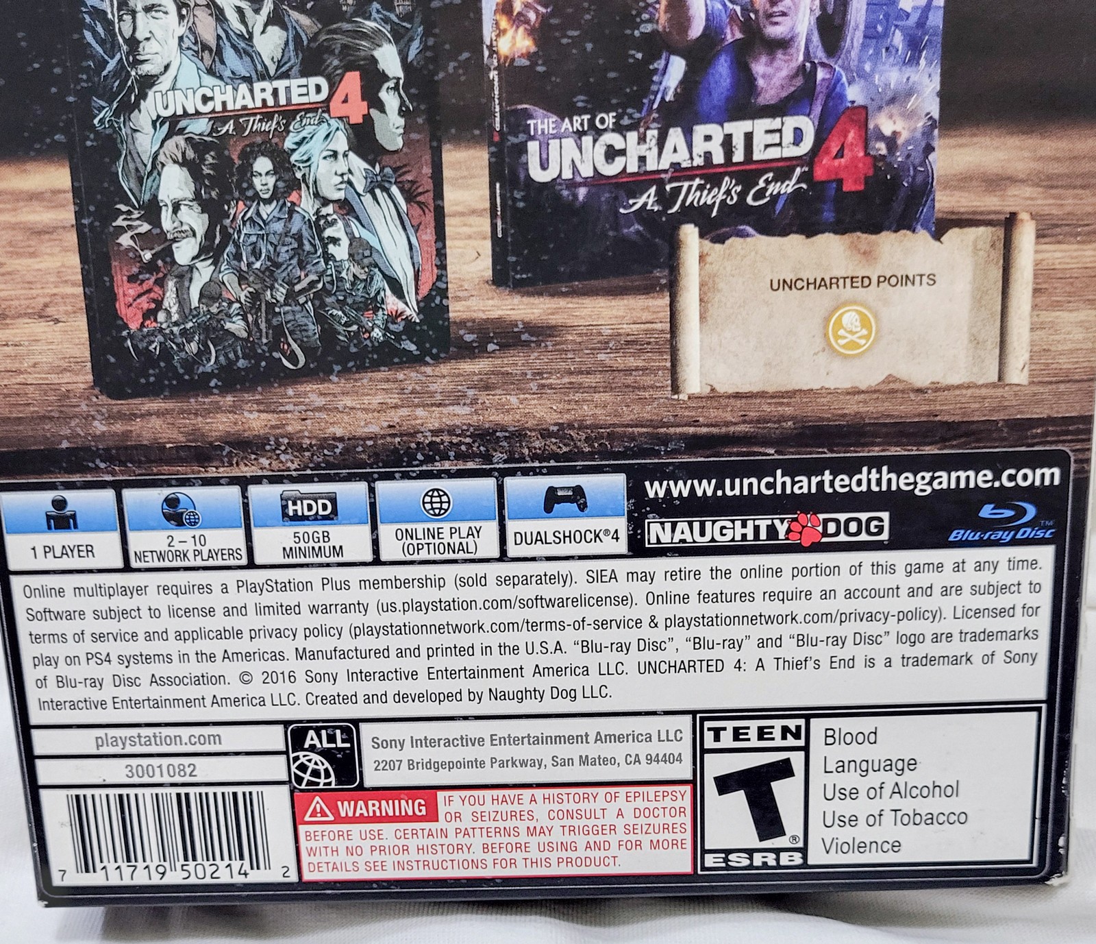 Uncharted 4 A Thief’s End Limited Edition PlayStation PS4 Game Art Book