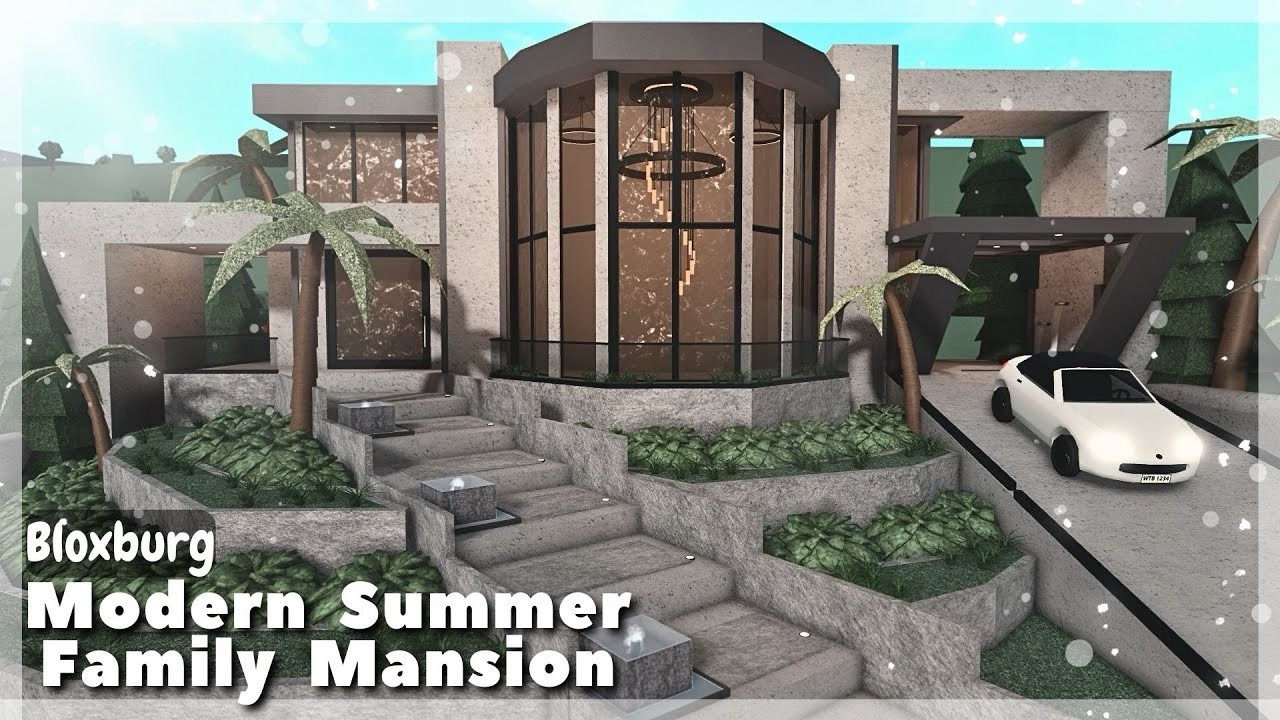 MODERN SUMMER MANSION BLOXBURG.CHECK DESCRIP.FAST BUILDER FOR AFFORDABLE PRICE