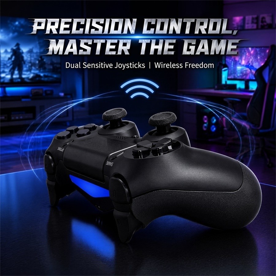 1PC Wireless Controller Bluetooth Gamepad for PlayStation4 PS4 Black Color