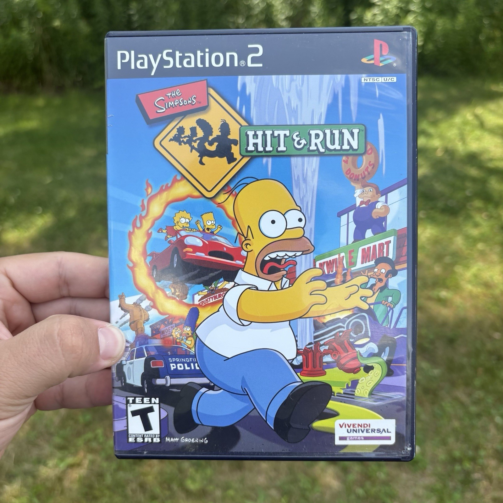 The Simpsons:Hit & Run(PlayStation 2, 2003) CIB W Reg Card Tested SCRATCHES