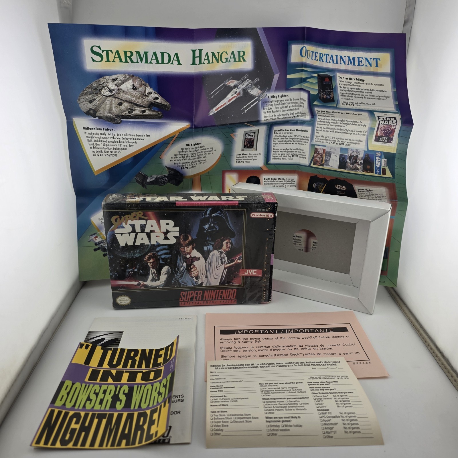 Super Star Wars – Box With Reg Card Poster Shrink Wrap Super Nintendo (No Game)