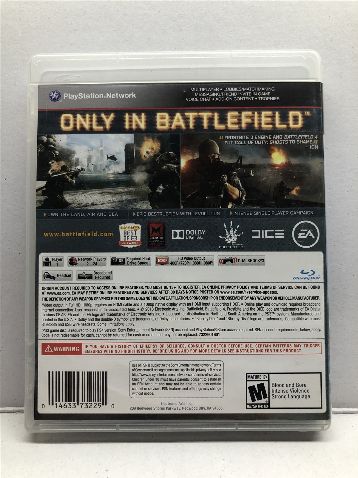 Battlefield 4 – PlayStation 3 PS3 – Action / Adventure Complete w/ Manual Tested