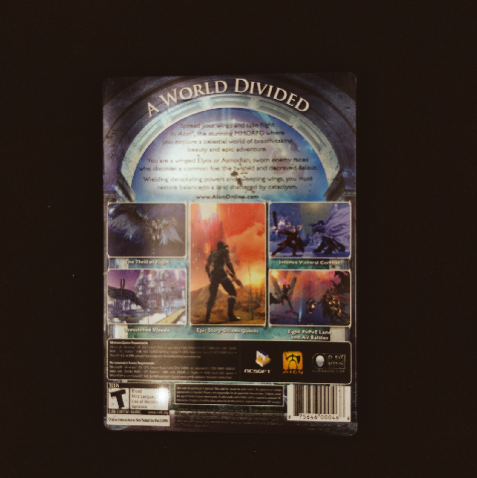 Aion: Tower of Eternity Steelbook Edition (NCsoft, 2009) PC Video Game COMPLETE