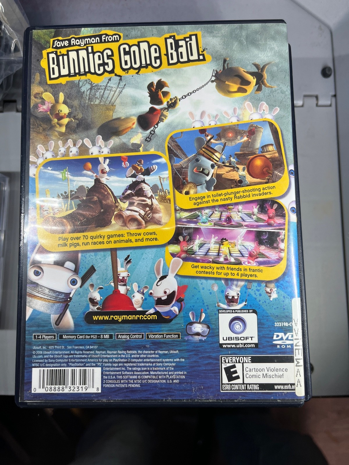 Rayman Raving Rabbids (Sony PlayStation 2, 2006), CIB, UNTESTED